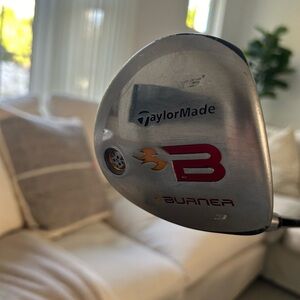 TaylorMade Burner Fairway Wood - Silver with Red and Gold Accents